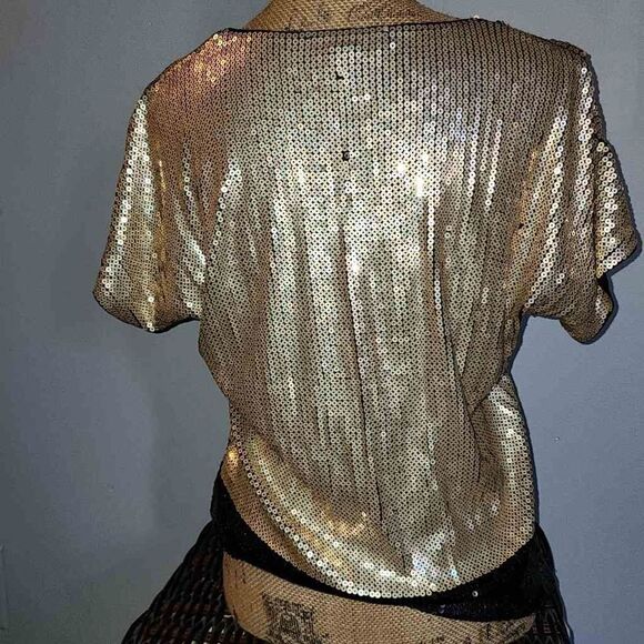 Michael Kors Colorblock Sequined Top - Picture 3 of 5